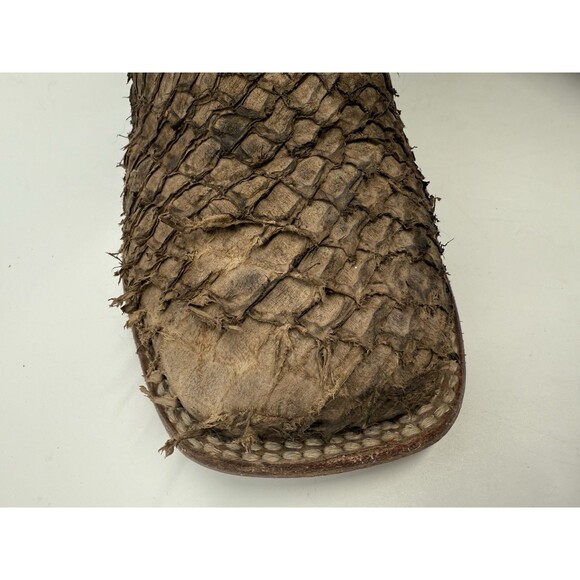 Dan Post Mens Sea Bass Dorsal Embroidered Square Toe Casual Boots Mid Calf Brown - Picture 7 of 13